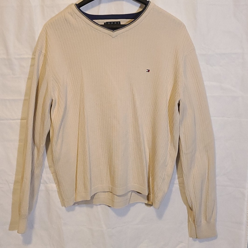 Tommy Hilfiger Off White Sweater Medium